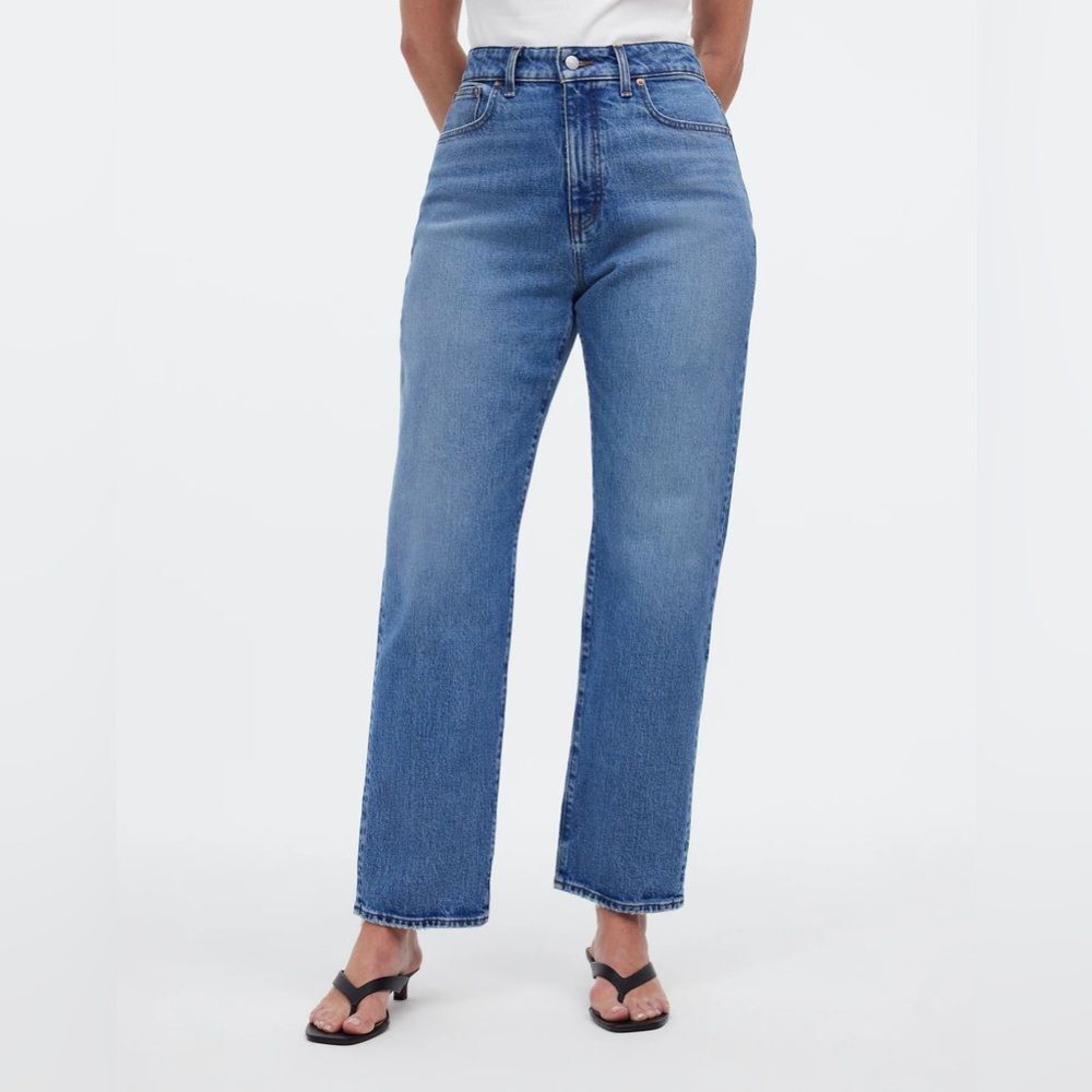 *Flaw* Madewell NWT Curvy '90s Straight Crop Jeans Size 26 in Hazeldell Wash